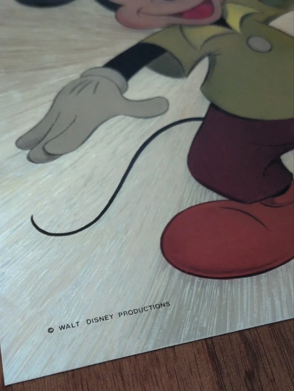 1980's Disney Mickey & Minnie Foil Art Pair - Wooden Wall Hangings